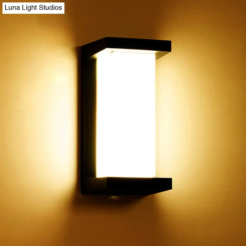 Modern black sound activated led wall sconce wall-mounted 220v-240v with warm diffused light for bedroom use