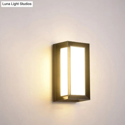 Modern black sound activated led wall sconce with sleek metal frame and warm diffused light for 220v-240v use