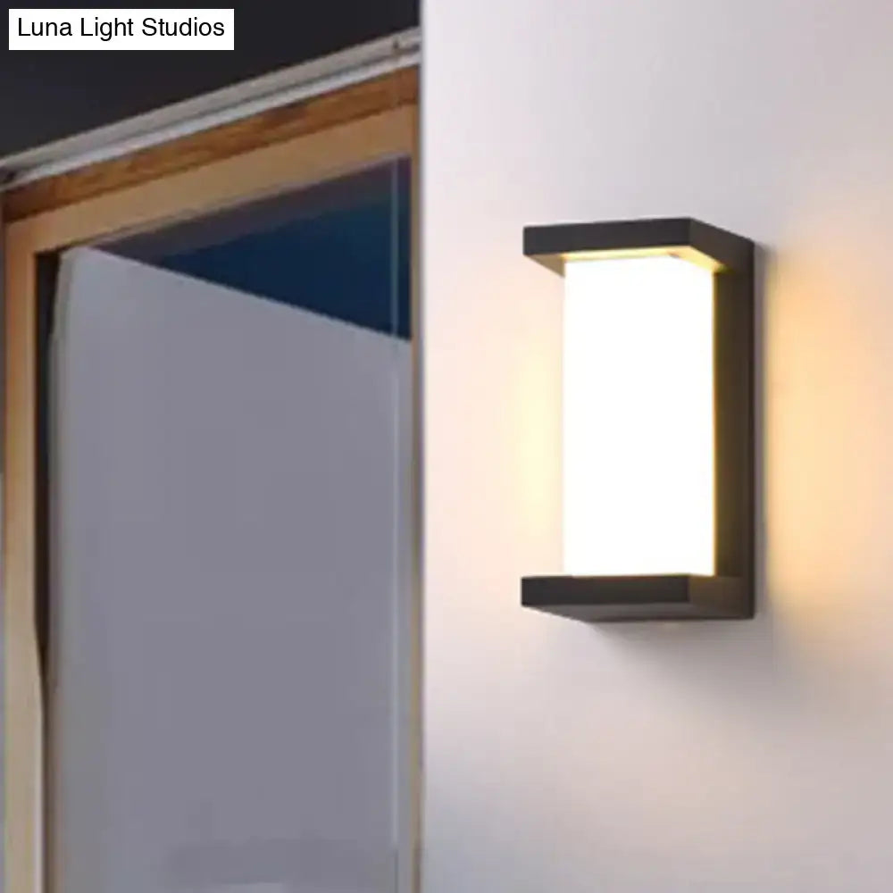 Modern black sound activated wall sconce with warm diffused light output suitable for 220v-240v bedroom use