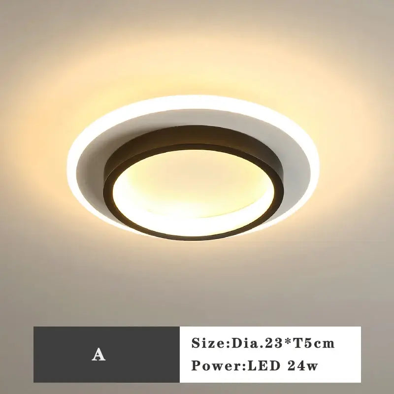 Modern black square ceiling lamp with a white outer ring and dark metallic frame decorbites led ceiling illumination