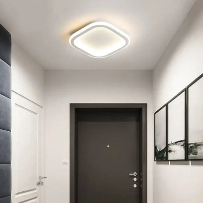 Modern white square led ceiling lamp with sleek minimalist design for bedroom lighting by decorbites led ceiling lamp
