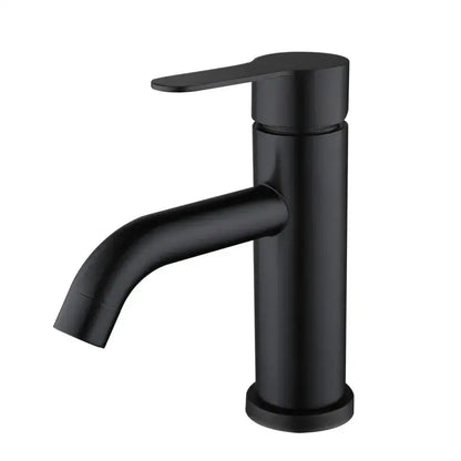 Modern black stainless steel single handle bathroom faucet with black matte finish by decorbites for sleek decor