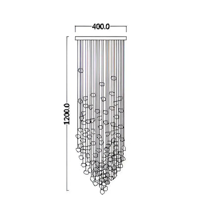 Modern black stone crystal chandelier with sleek cascading glass orbs ideal as a decorbites crystal chandelier hallway pendant light