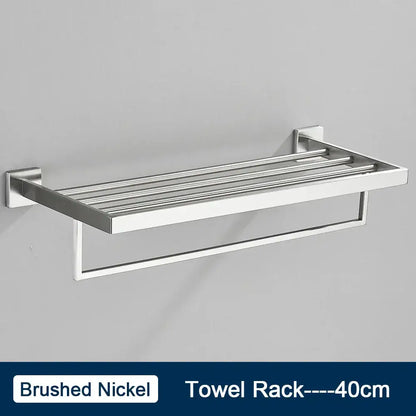 Modern black two tier towel rack with brushed nickel four horizontal bars and lower hanging loop decorbites black towel rack