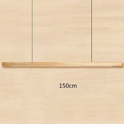 Modern black walnut led pendant light with natural wood finish and black cords for black walnut dining decorbites interior