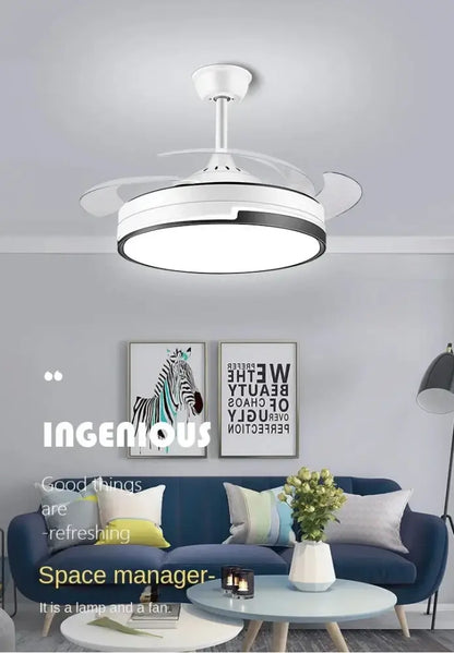 Modern black and white copper ceiling fan with integrated led lighting for bedroom decorbites copper ceiling fan design