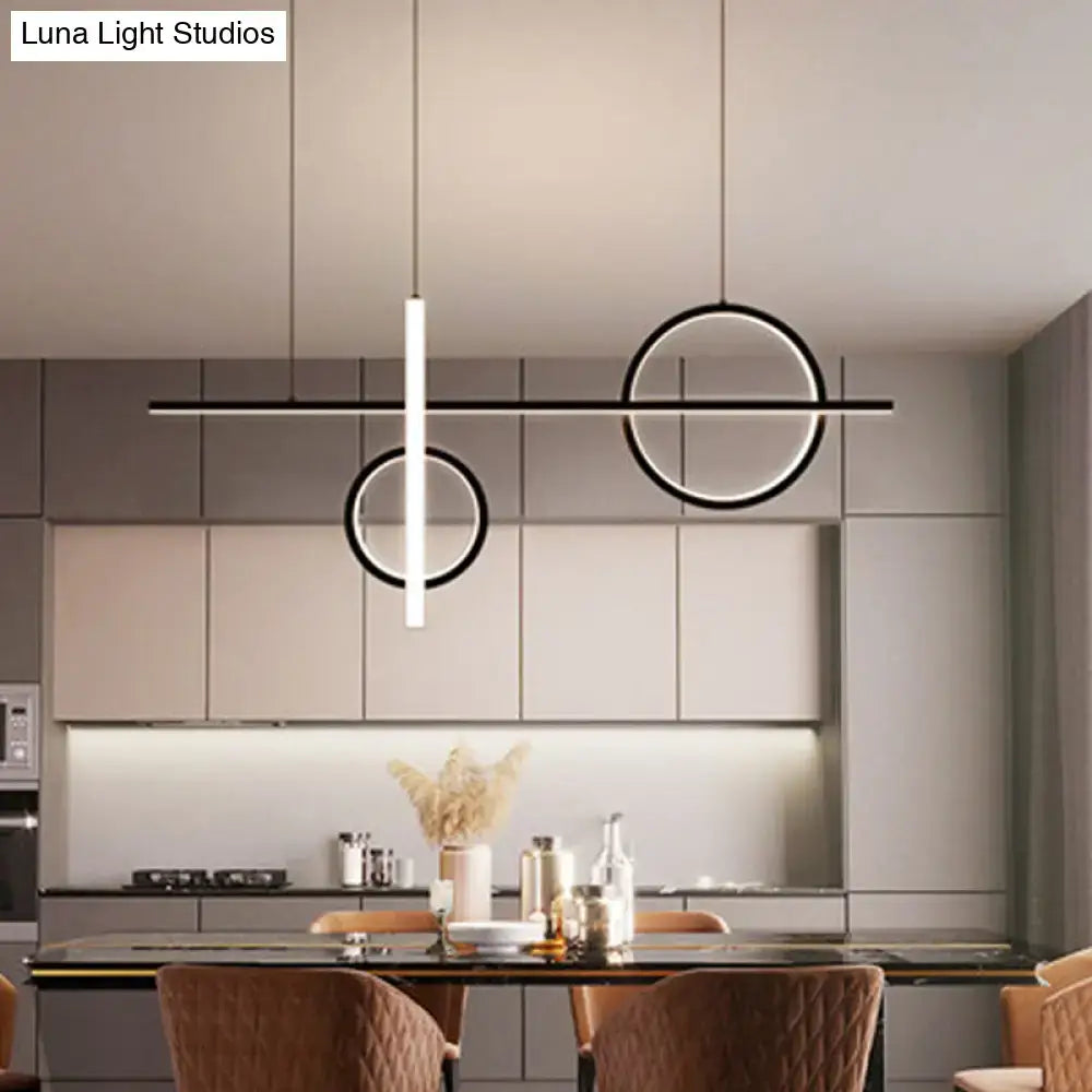 Modern black and white geometric pendant light with acrylic shade compatible with 110v-120v and 220v-240v systems