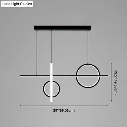 Modern black and white geometric pendant light with acrylic shade compatible with 110v-120v and 220v-240v power
