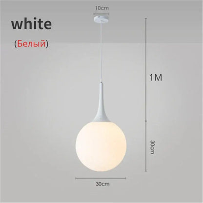 Modern black and white glass ball led pendant lights with white frosted glass shade for stylish living room decorbites pendant lights