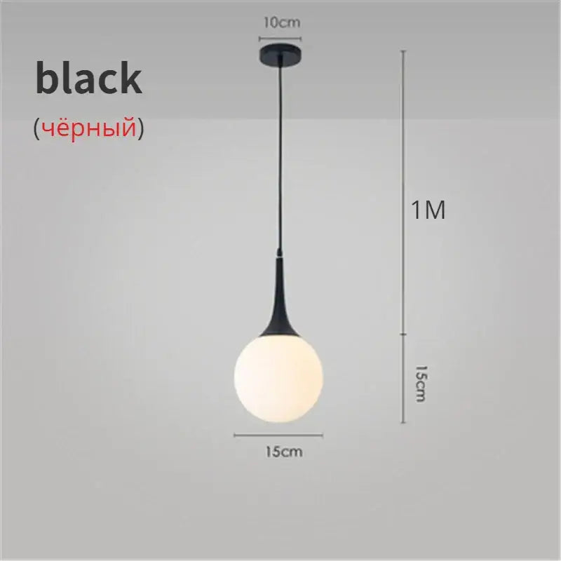Modern black pendant lights with a sleek metal fixture and frosted glass globe for living room decorbites glass ball led lighting