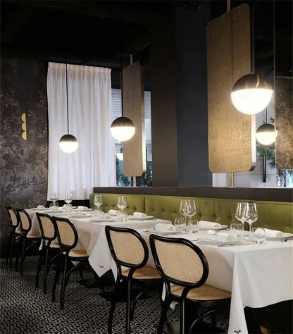 Modern black and white decorbites glass ball pendant lights with warm glow for kitchen pendant lighting decorbites