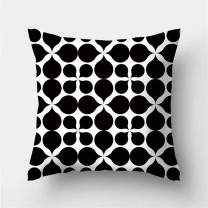 Modern black white and gold decorbites geometric stripes pillowcase featuring bold geometric stripes for living room decor