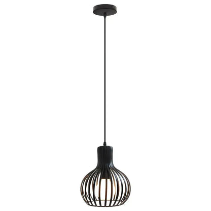 Modern black and white iron cage pendant light with frosted glass bulb ideal for kitchen decorbites iron cage pendant lights