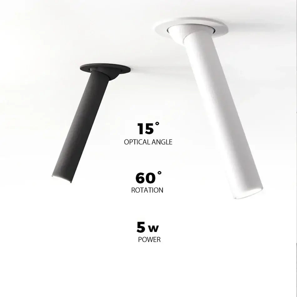 Modern black and white led bar ceiling spotlight with adjustable cylindrical lights in matte finish for kitchen lighting