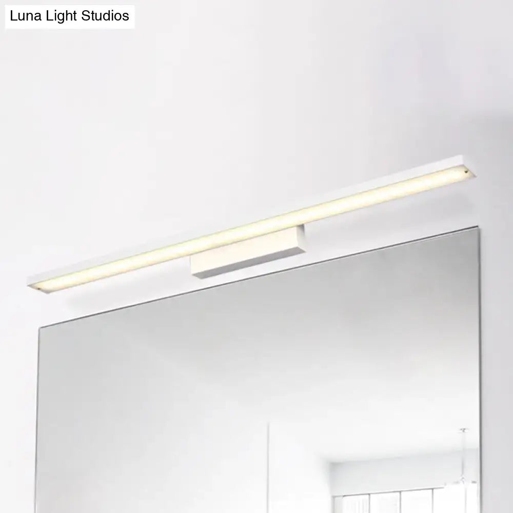 Modern black and white led vanity lamp with sleek minimalist design bathroom light fixture with white led mirror light