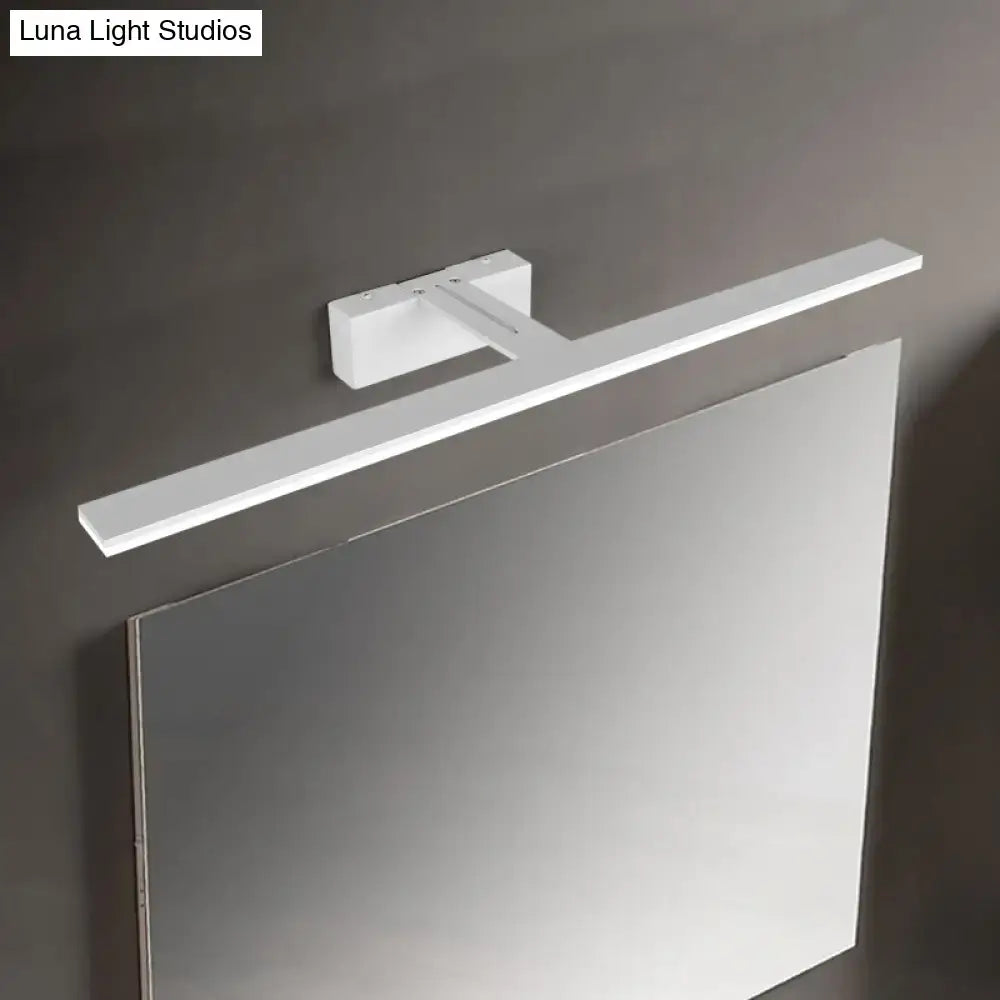 Modern black and white vanity lamp led wall-mounted mirror light with sleek minimalist design for bathroom sconce use