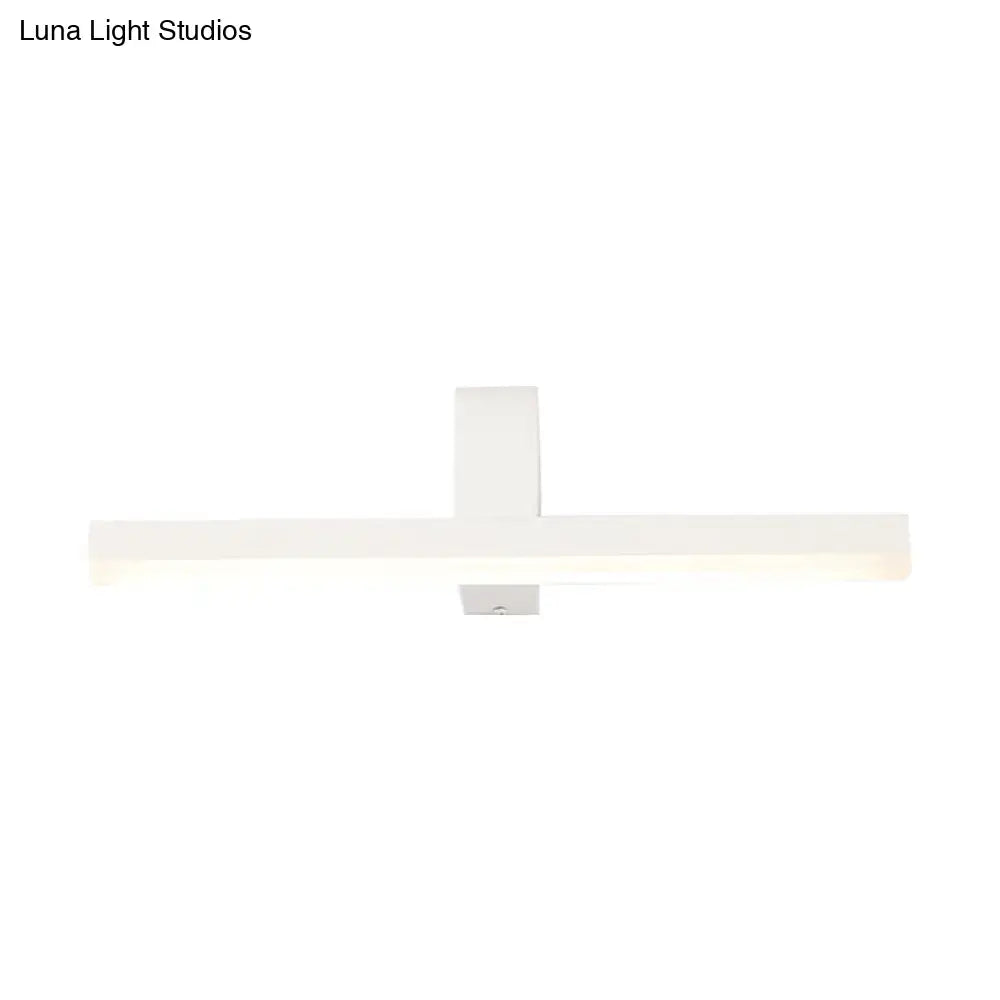 Modern black and white led vanity light wall sconce with sleek cross design and warm color temperature max bulb wattage included