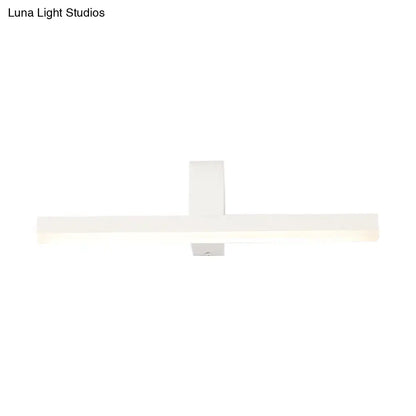 Modern black and white led vanity light wall sconce with sleek cross design and warm color temperature max bulb wattage included