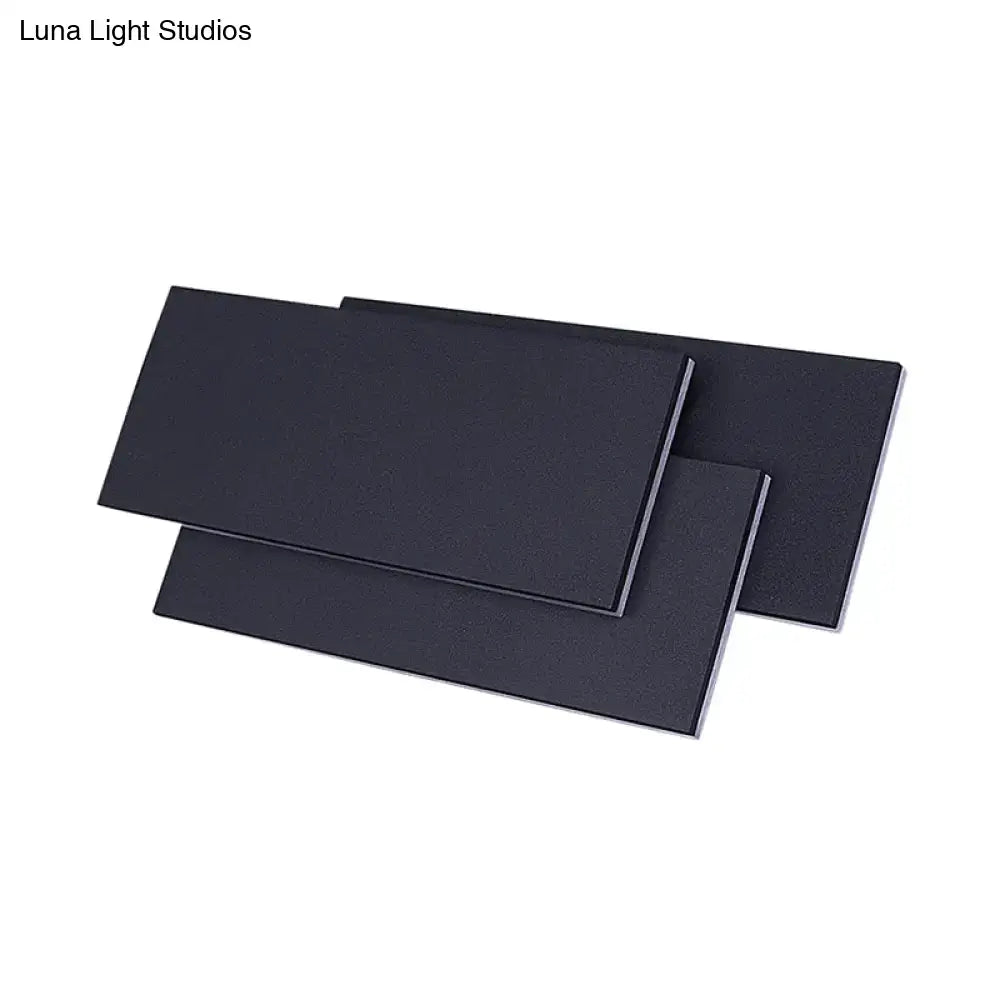 Black rectangular foam boards with smooth texture for modern black white wall lamp fixture height 5in bedroom use