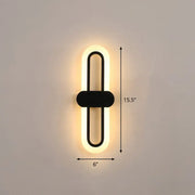 Modern black and white led wall sconce with sleek minimalist design and 110v-120v light type for living room use