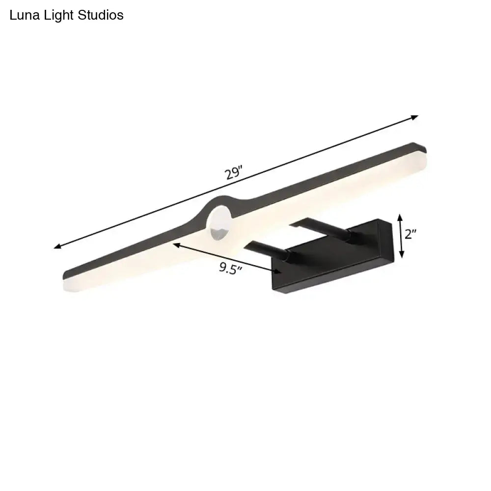 Modern black and white led wall sconce with sleek minimalist design for contemporary living room lighting