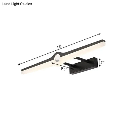 Modern black and white led wall sconce with a sleek minimalist design for living room lighting