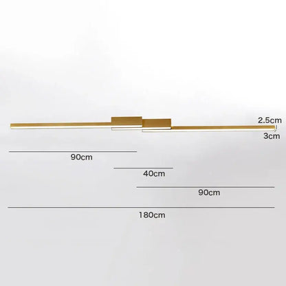 Modern black and white linear led ceiling light with gold-toned adjustable wall sconce for decorbites led ceiling decor