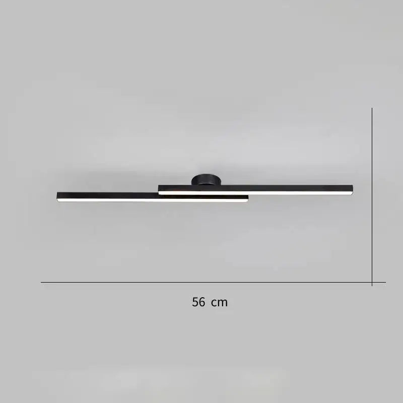 Modern black and white linear led ceiling light with sleek minimalist design and integrated led strip for living room decorbites led ceiling
