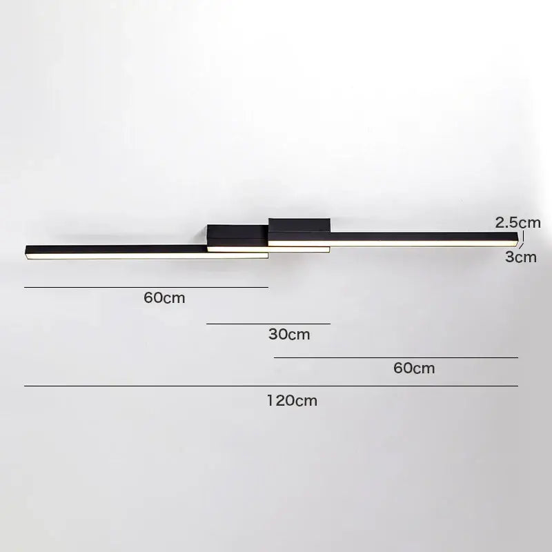 Modern black and white linear led ceiling light with sleek minimalist design for living room decorbites led ceiling