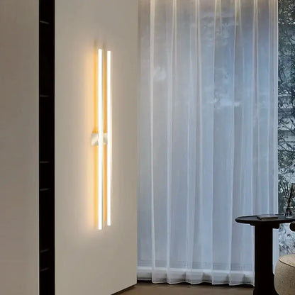 Modern black and white linear led ceiling light with two vertical warm yellow strips for living room decorbites led ceiling light