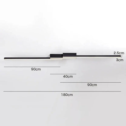 Modern black and white linear led ceiling light with minimalist design ideal for living room decorbites led ceiling fixture