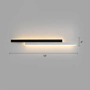 Modern black and white linear led wall light with sleek minimalist design ideal for corridor lighting