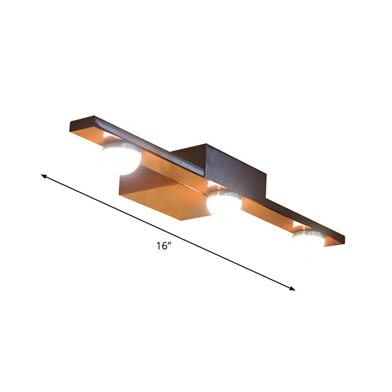 Modern black white linear wall lighting bathroom vanity light with warm white light and two-tone dark bronze copper frame