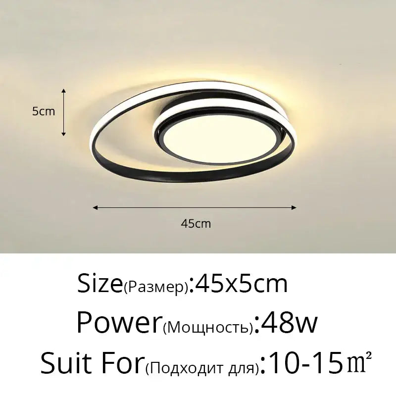 Modern black and white minimalist circular led ceiling light by decorbites ideal for living room ceiling light decor