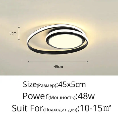 Modern black and white minimalist circular led ceiling light by decorbites ideal for living room ceiling light decor