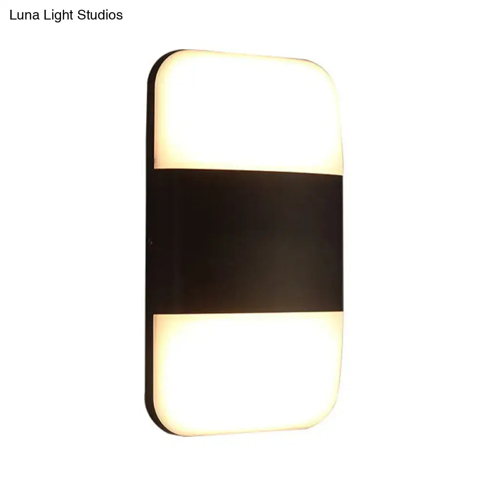 Modern black and white rectangular sconce light with minimalist design warm white 220v-240v 110v-120v for living room