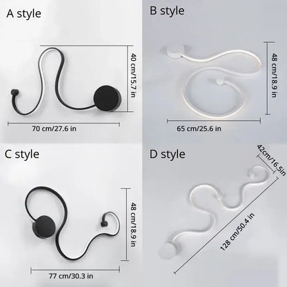 Modern black and white sculptural wall lamps paired with sleek black and transparent acrylic coat hooks for contemporary acrylic wall decorbites
