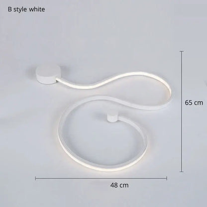Modern black and white sculptural wall lamps with white led wall sconce and sleek curved design for bedroom decorbites contemporary acrylic wall decor