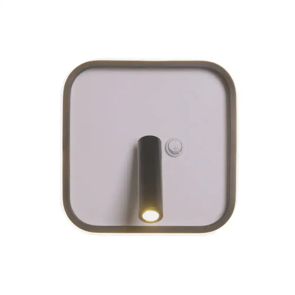 Modern black and white wall light with white warm light and sleek matte finish for bedroom led lighting