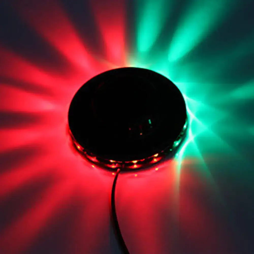 Modern black ufo karaoke bar wall light emitting vibrant red and green led beams for bedroom use