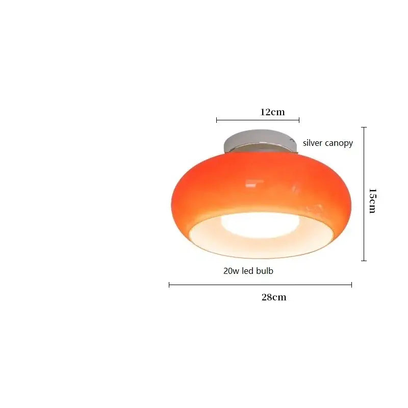Modern brass and amber glass pendant light with orange frosted glass dome and 20w led bulb for kitchen decorbites copper bauhaus copper bauhaus led