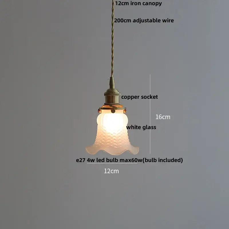 Modern brass and clear glass led pendant lamp with textured white glass shade and brass copper socket for dining room decorbites clear glass