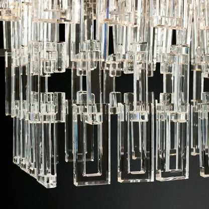 Modern brass and crystal wall sconce with clear acrylic geometric prisms for decorbites crystal wall decor in living room