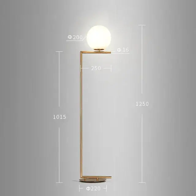 Modern brass pendant light with gold finish, frosted glass ball, and minimalist geometric frame for dining room decorbites light fixture
