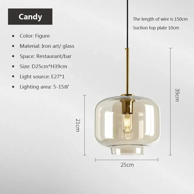 Modern brass and glass pendant light with frosted globe iron finish and exposed edison bulb for cord pendant installation