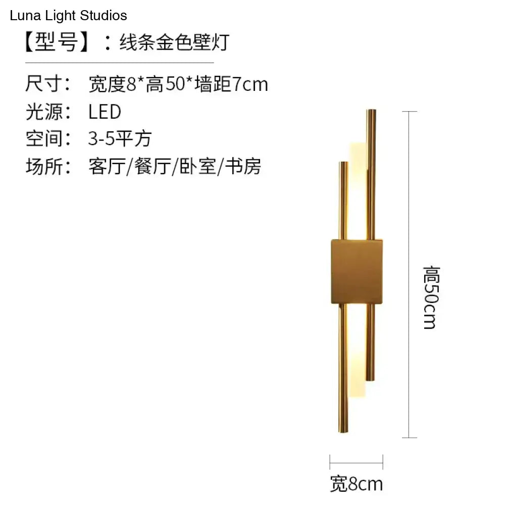 Modern brass and green marble led wall lamp with gold-toned linear sconce and illuminated central panel for living room