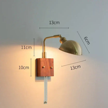 Modern brass and ribbed clear glass wall lights with brass finish wooden base and adjustable arm for bedroom decorbites clear glass