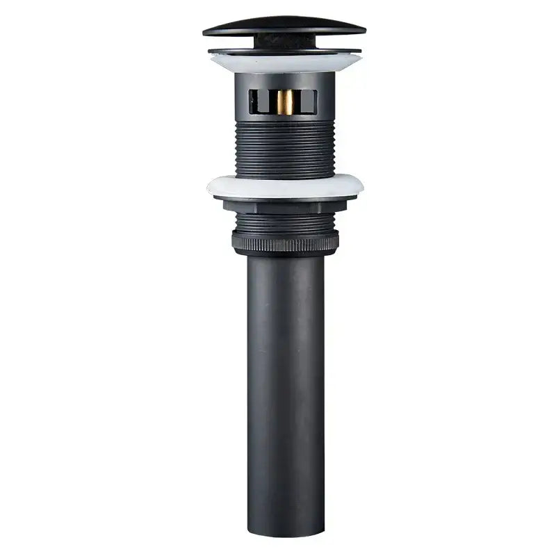 Modern brass black pop up drain stopper bathroom sink with black matte finish white ceramic and brass black pop mechanism
