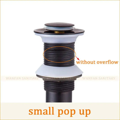 Modern brass black pop up drain stopper with rubber seal ring for bathroom sink overflow decorbites brass black