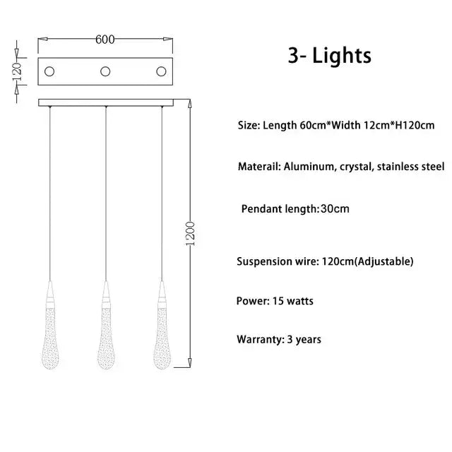 Modern brass crystal led chandelier dining room teardrop pendant with sleek aluminum crystal and stainless steel decorbites crystal led